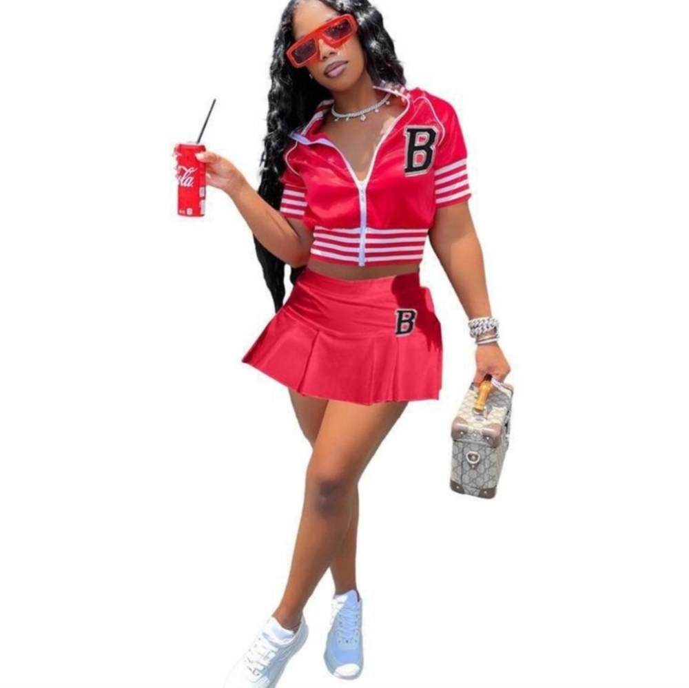 2 PCs Mini Skirt Set